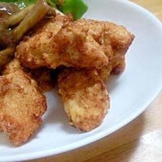 鶏ムネ肉の、塩にんにくからあげ♪♪